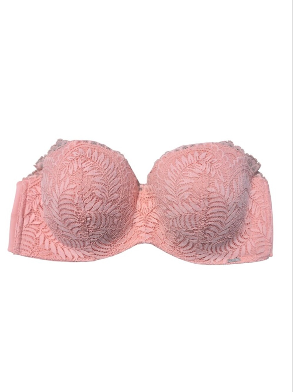 38D La Vie En Rose My Memory Pink Lace Bra | Soft Memory Foam Comfort Strapless